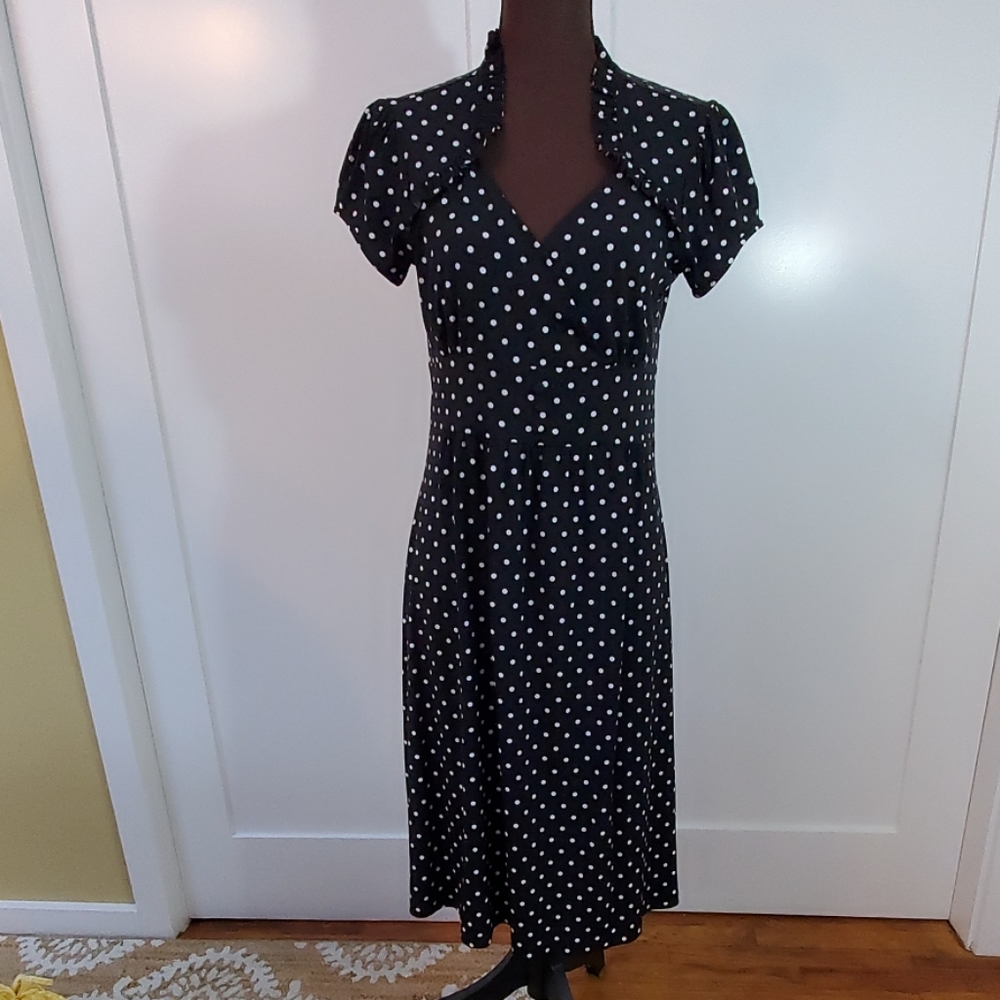 Black & white polka dot dress